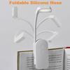 Book Lights Rechargeable Mini Clip on Reading Light with 3 Colors & Foldable Hose Dimmable LED Book Lamp Night Light for Reading