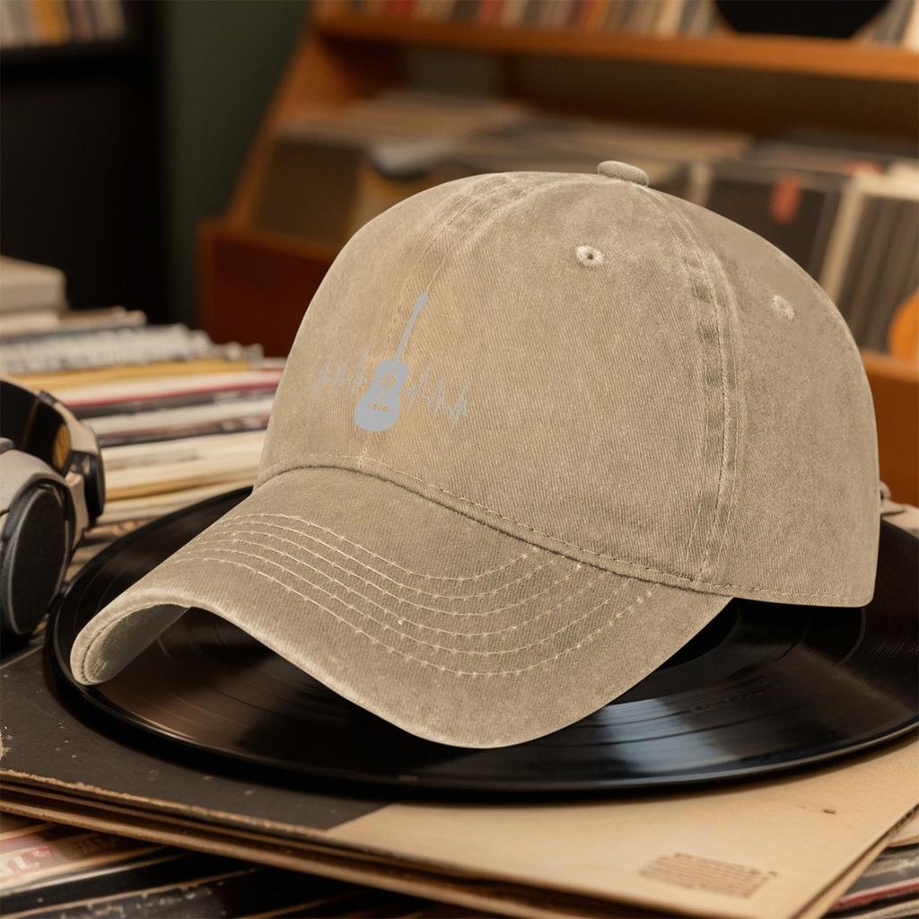 Guitar Heartbeat Line Music Guitarists Maroon Guitarist Musician Concerts Practice Baseball Cap Beach Hat Camping Hat Classic Co
