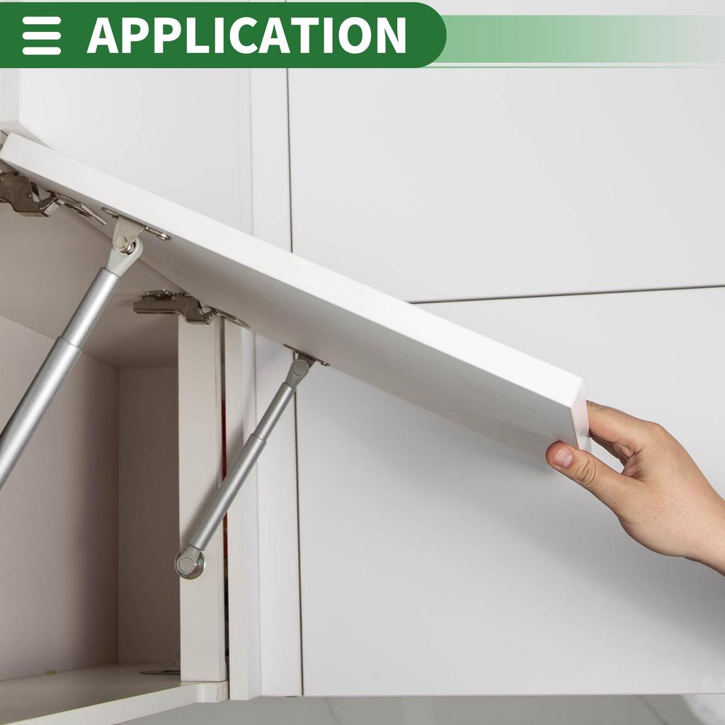 Motoforti Universal Lift Support Strut Lift Support Shock 6"/155cm 4lb/20N/2kg Carbon Steel Silver Tone Set of 2