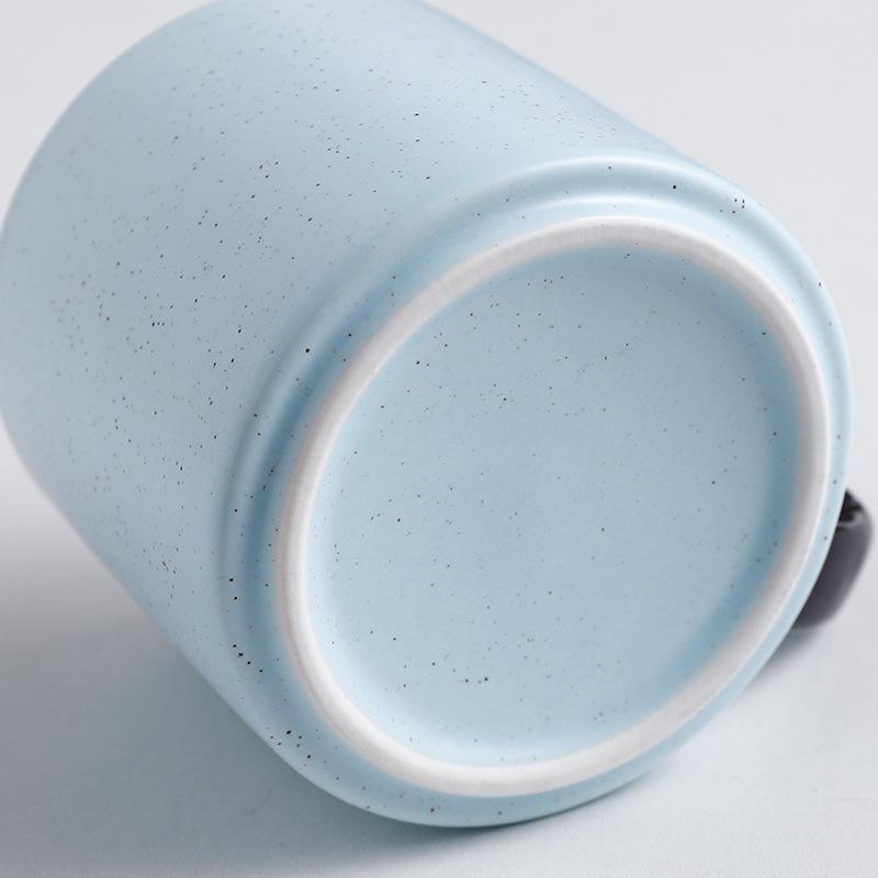 Simple Sesame Point Contrasting Mug High looking Couples Cups  Ceramic Cups Personalized Creative Coffee Cups