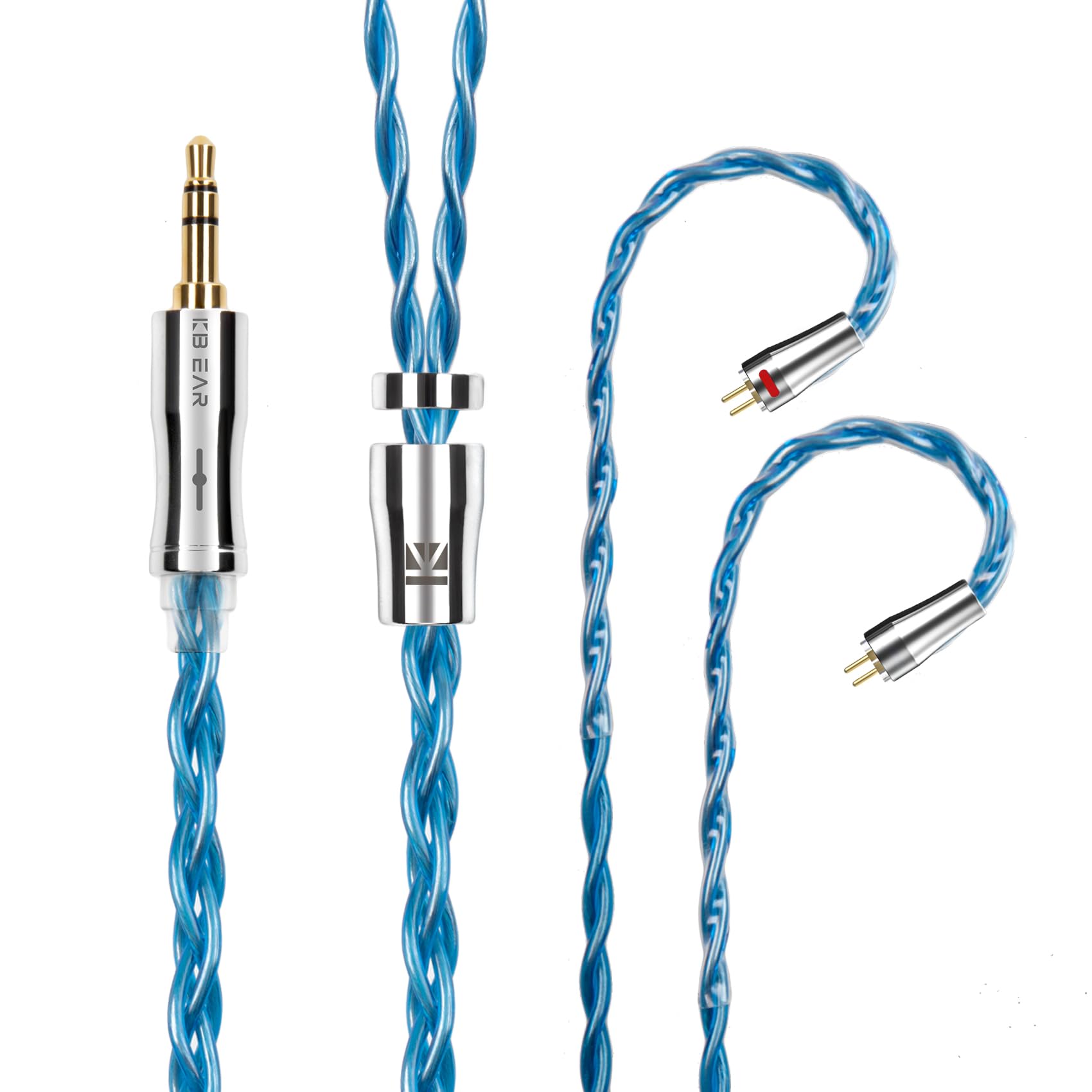 

Кабель для навушників Yinyoo 2pin KBEAR KBX4989 6N Монокристалічна мідь 4 ядра Кабель для навушників для перекабелювання Покращення якості звуку Кабель для навушників Аудіо навушники синій