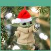 Baby Adorable Cartoon Yoda Santa Holiday Decoration Perfect For Trees Christmas