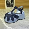 Women's Platform Cowboy Sandals Designer Fashion Muffin Bottom Metal Buckle Roman Shoes 2025High Heeled Thick Bottom Women Shoes