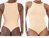 High-Neck Sleeveless Bodysuit - V-Crotch, High-Elastic, Breathable Sportswear for Women