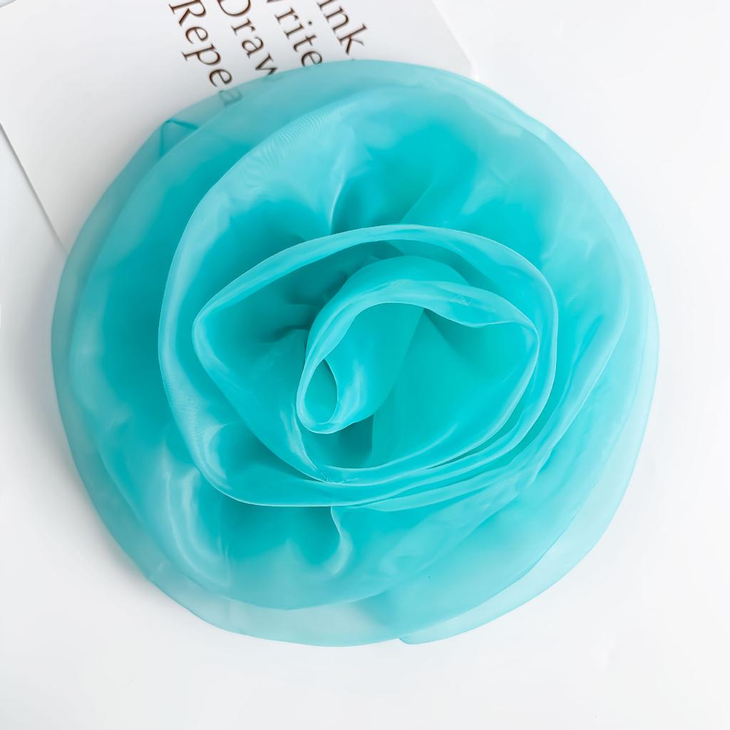 Color Organza Three-Dimensional Flower Corsage Decorative Cloth Sticker Handmade Diy Jewelry Accessories Simulated Flower Clothing Accessories