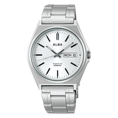 Seiko Alba Quartz Vodotesné pre každodenné použitie Pánske hodinky, Titánové, (10 ATM), Analógové, (titán (AEFJ412))