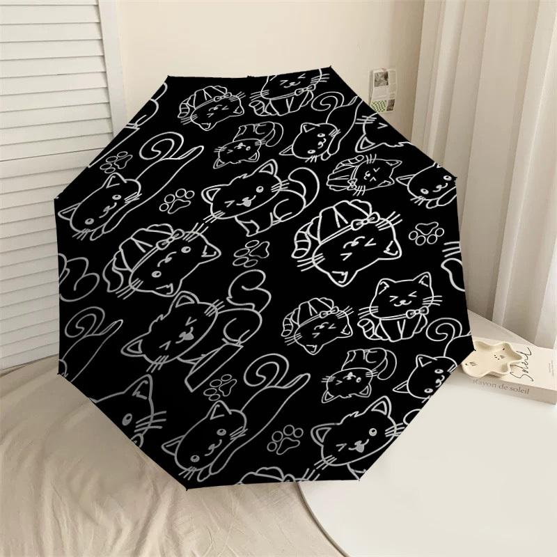 

1PC cat paw Umbrella-8-Rib Reinforced Portable Folding Travel Suitable for All Seasons Outdoor Daily Use-H0328