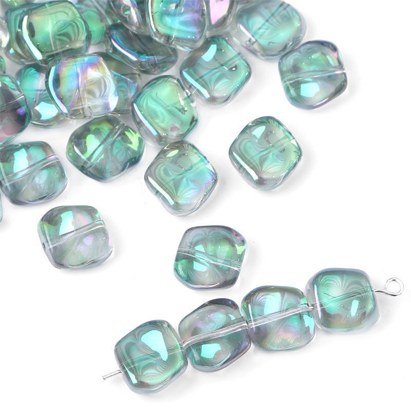 Iridescent Glass Crystal Beads for DIY Hairpin & Necklace Crafting