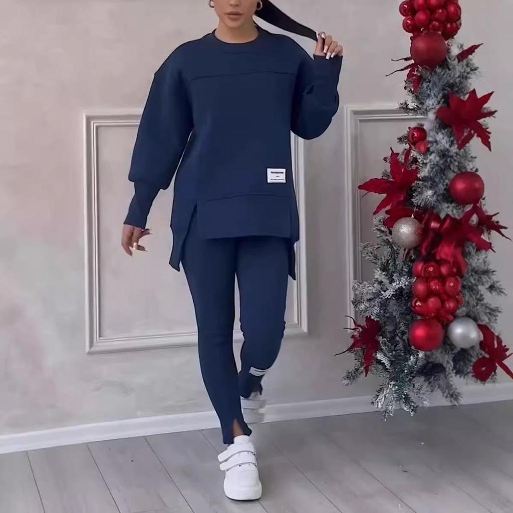 2024 Unregelmäßiges Langarm-Sweatshirt & Leggings Set für Damen