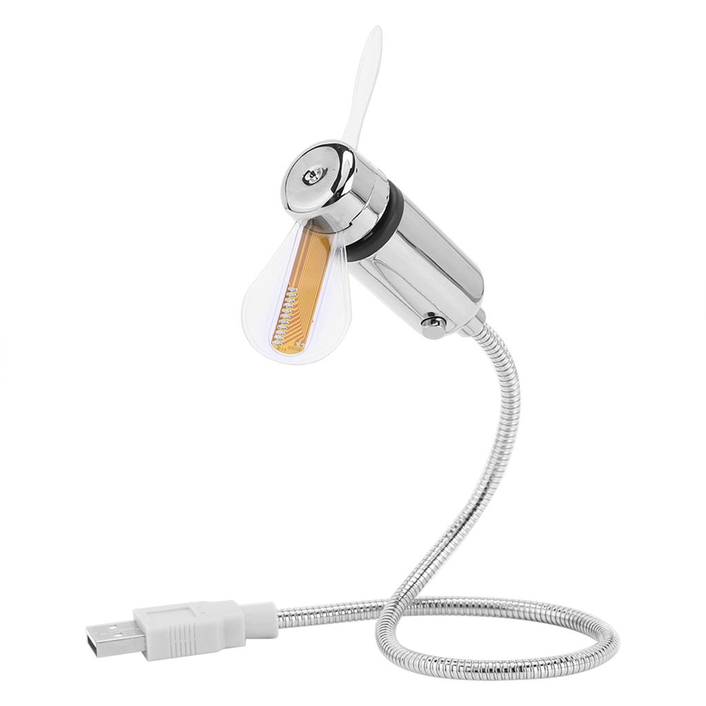 Ventilator USB RGB cu afișaj programabil cu LED flexibil pentru PC, notebook și laptop