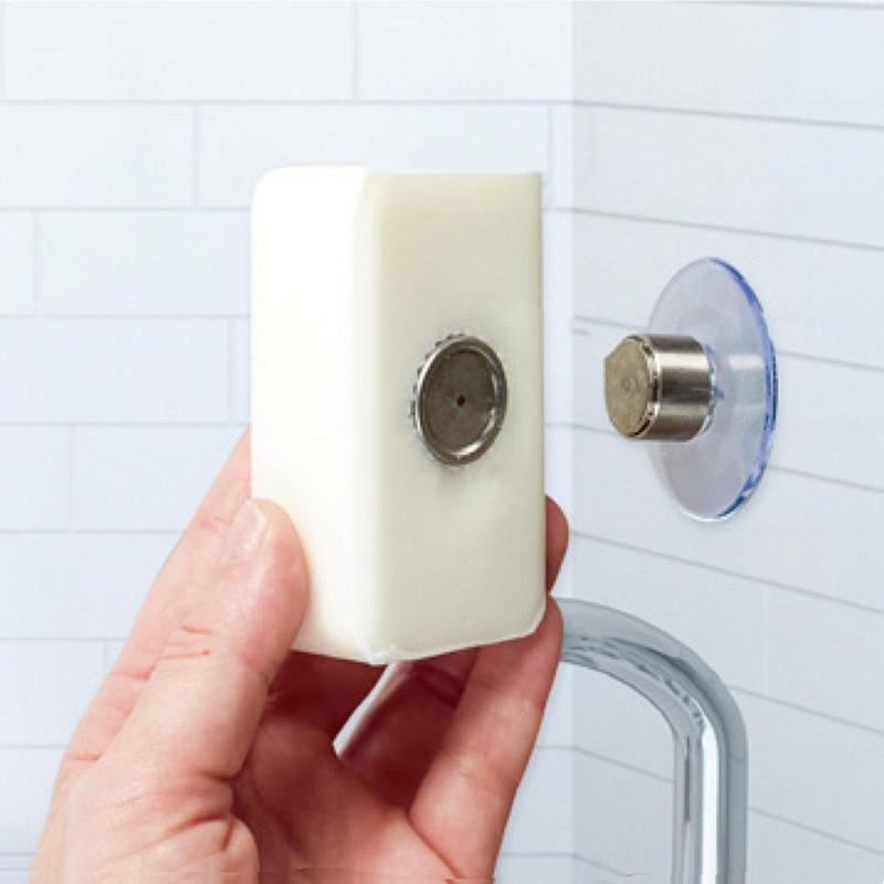 Magnetic Soap Holder Wall Mounted Rack Soap Hanger Bathroom Stainless Steel Suction Cup Soap Holder Removable Soap Dish