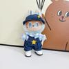 Only clothes]For  Pendant Pull Cloth Doll for the First and Second Generation Blind Box For  LABUBU Clothes Bear Suspenders Pants Suit