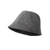 Women's Suede Bucket Hat - Solid Color, Versatile, Large Fit, Face-Covering