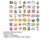 Yousheng 50Pcs Birthday Stickers Various Hat Balloon Blessings Birthday Cake Cute Decals Waterproof DIY Decoration PVC Cartoon Stickers Luggage Case