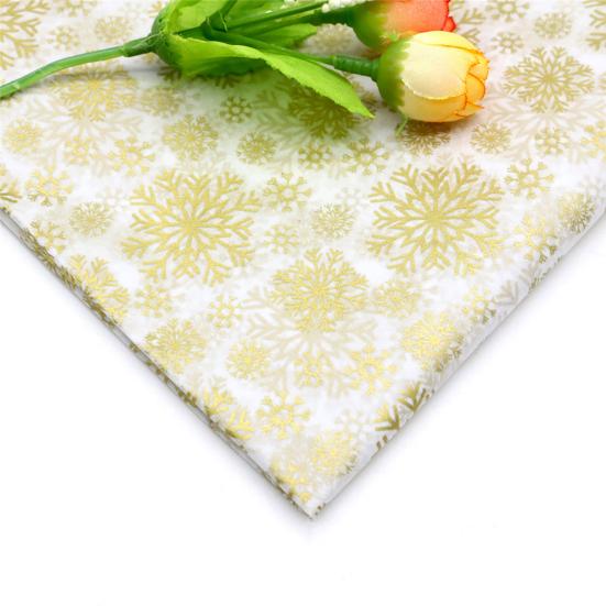 10 Stück/Set Seidenpapier Cartoonmuster Recyclingpapier Frohe Weihnachten Schneeflocken bedrucktes Geschenkverpackungspapier