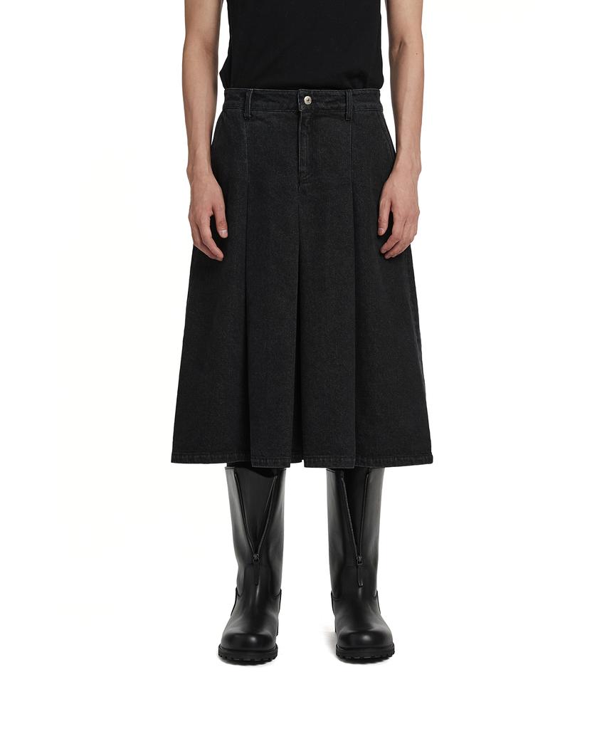 TRUNK PROJECT Pleated Denim Pants_Black