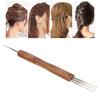 Dreadlock Crochet Hook Set Bamboo Handle DIY Braid Hair Weaving Wig Making Tool0.5 Single Head Plus Three Head