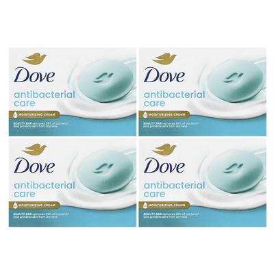 Antibacterial Care Beauty Bar Soap, 4 Pack, 106G (3.75Oz) Each