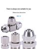 T-shaped Quick-Connect Pneumatic Fitting for High-Pressure Air Hoses, Nickel-Plated, Available in 4-12mm.