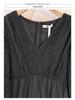 Plus Size Women's Mesh Lace Long-Sleeve Dress for Spring & Fall – Stylish Evening Gown for Slightly Plump Figures