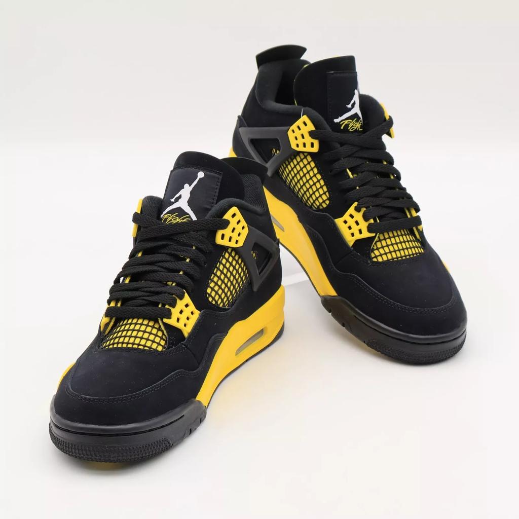 DH6927-017 Nike Air Jordan 4 Retro Thunder Lightning Black Tour Yellow Gold