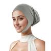 New Elastic Instant Hijab Tube Ready To Wear Ear Hole Undercap Tudung Plain Jersey Cotton Instant Turbans for Women