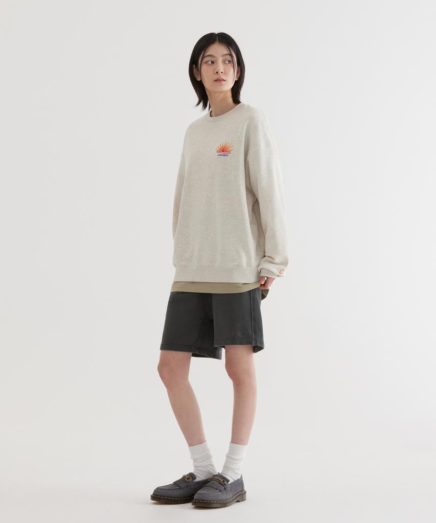 COVERNAT Sunset Graphic Sweatshirt Oatmeal