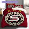 AC Sparta Praha Pattern Bedding,Quilt Set Quilt Cover Pillowcase Home Birthday Gift (1 * Duvet Cover + 2 * Pillowcase, Without Core)