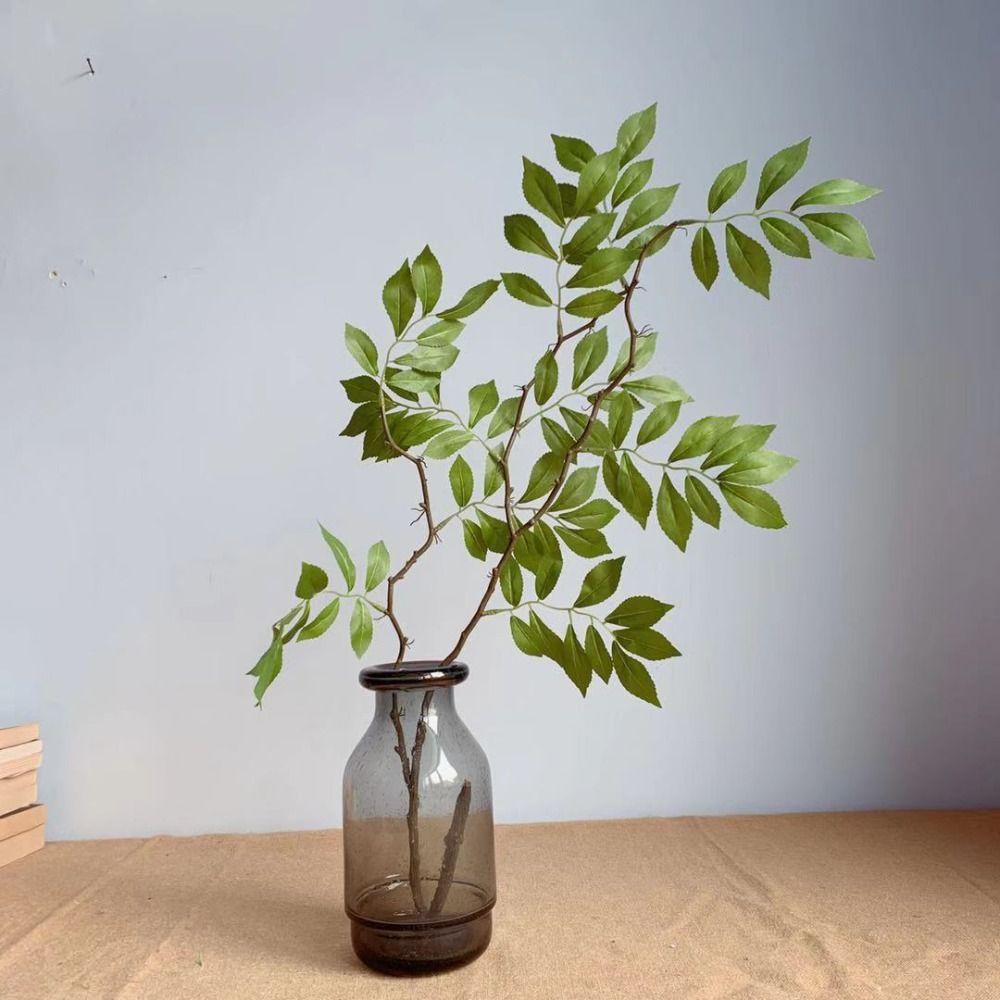 

2 Fork Simulation Plant Large Green Plant Artificial Wisteria Leaf Hotel Decor зелёный