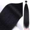 Heat Resistant Premium Organic Bio Protein Fiber Ombre Blonde Weave Bone Straight Hair Bundles Weft Synthetic Hair Extensions