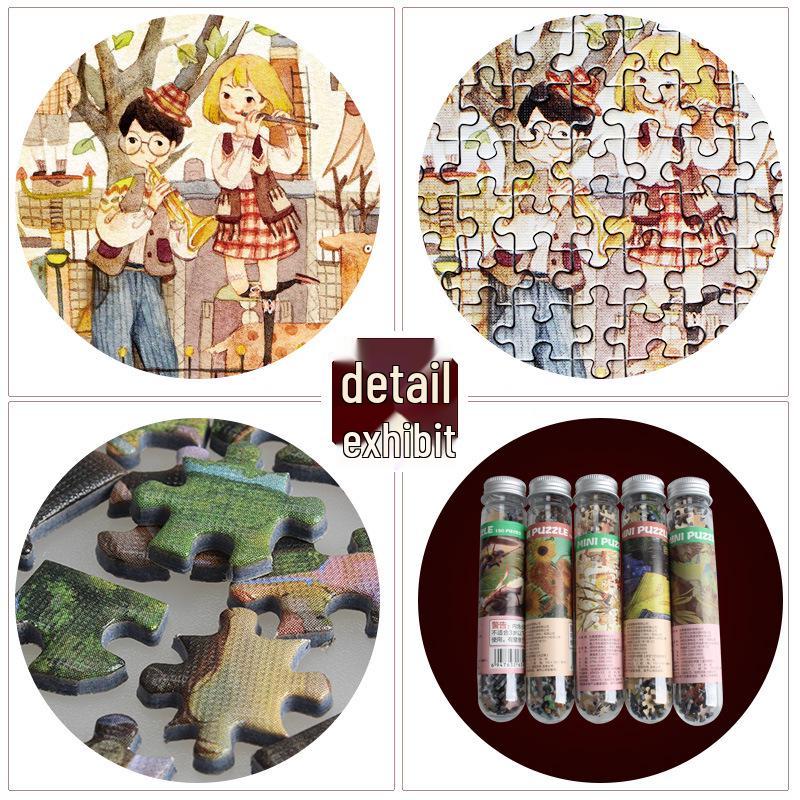 150-Piece Mini Test Tube Puzzle: Creative Educational Landscape Toy for Adults & Kids