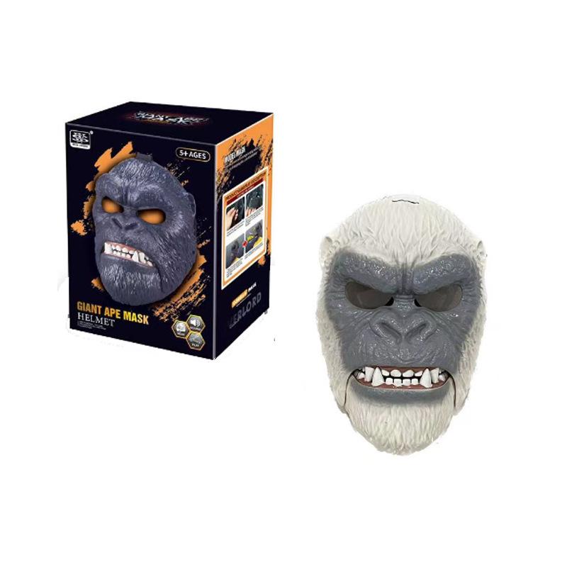 Sound & Light Christmas Dinosaur Cosplay Mask - Tyrannosaurus & Velociraptor Halloween Headgear Toy