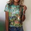 3D Printed T-Shirt for Women Cartoon Animals Graphic Tees Summer Fashion Harajuku T Shirts O-Neck Short Sleeves Shirt