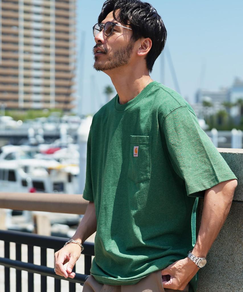 CARHARTT Pocket Size Northwood Heather International Solid Short Loose Oversized T-Shirt M, Brand, Oversized, Sizing, Color, Sleeves, Fit, Summer,