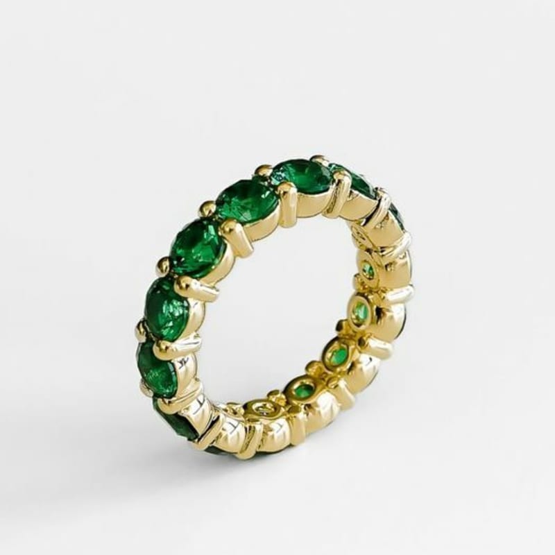 Invisible Collage COLORED PAVE RING_GOLD Colored Pave Ring Gold