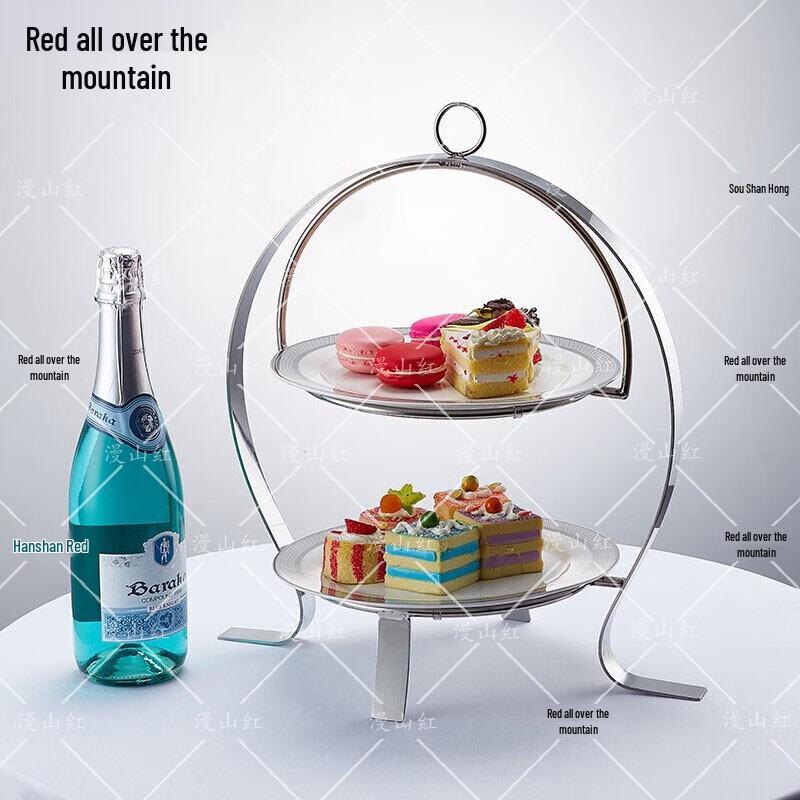 European Gold-Plated Stainless Steel Dessert Stand