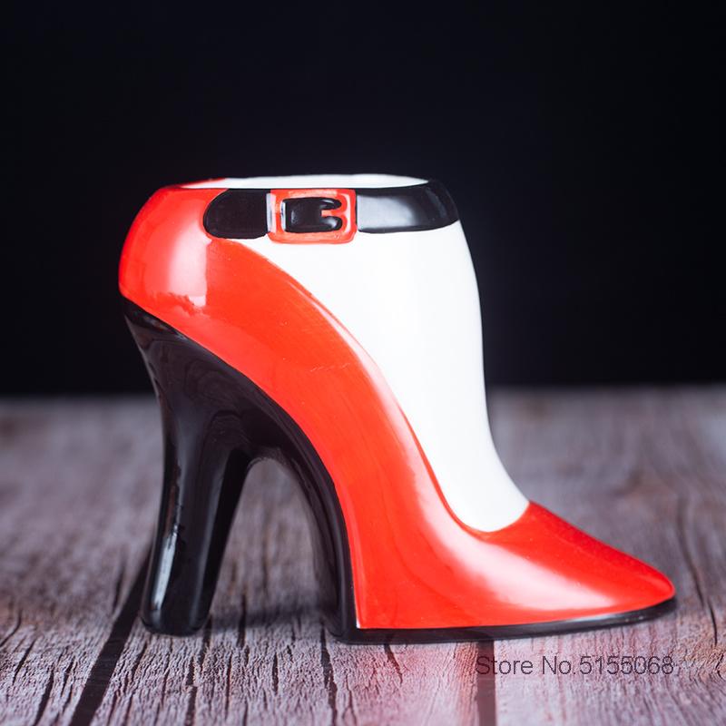 Red High Heels Ceramic Tiki Mug For Women Bar Restaurant Creative Female Drinking Cup Sexy Ladies Cocktail Glass Dropshipping