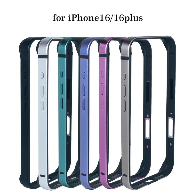 Lekkie etui zderzakowe ze stopu aluminium do iPhone 16 15 14 13 12 14 Pro Max Mini Plus XR Miękka silikonowa wyściółka Rama krawędzi Pokrowiec