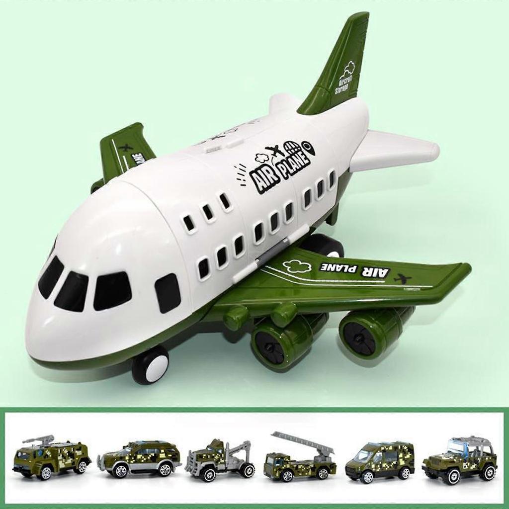 Storage Passenger Plane Kids Air Freighter Toy Simulation Track Inertia for Kids Early Education - Green_6 Vehicles Green_6 Vehicles