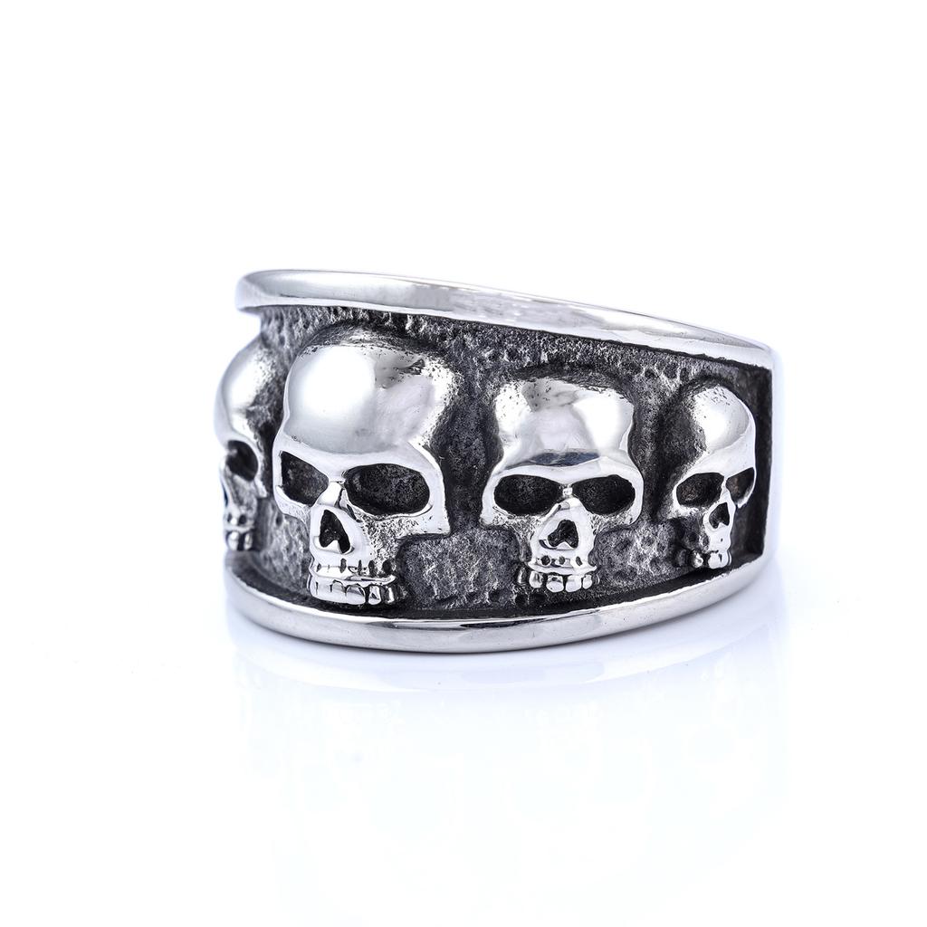Vintage Punk Style Wielowzór Czaszki Pierścionki Unisex Biker Fajne Akcesoria na Palce