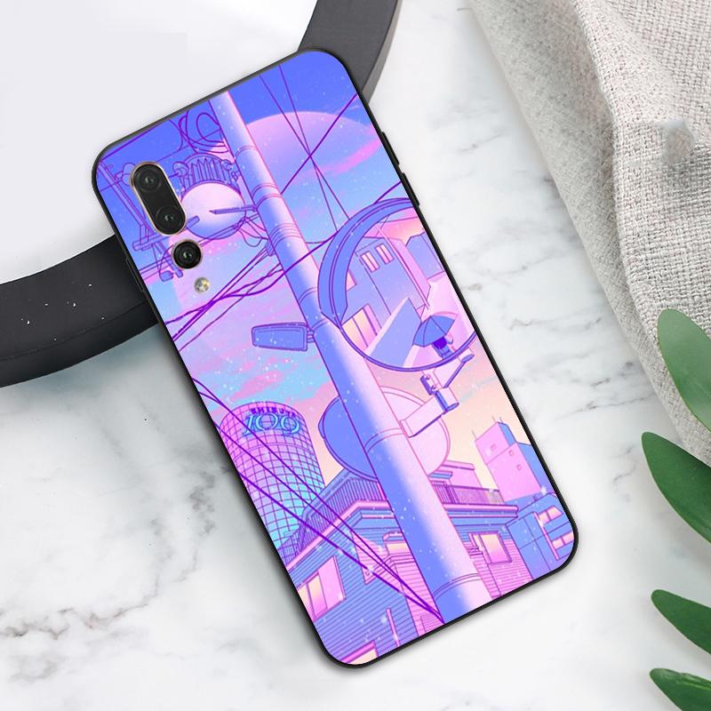 Pastel Japan Kyoto City Case For Huawei Nova 12s 12i 11i 8i 7i Y73 Y70 Y90 Y60 Y72 Y61 Y91 9 10 SE P40 Lite P30 Pro