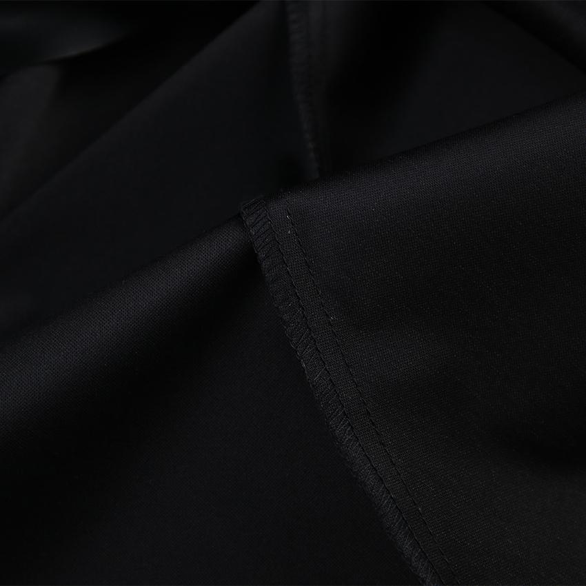Peter Pan Collar Patchwork PU Leather Black Dress Women Elegant Pleated Elastic Waist Short Dresses Autumn Winter New Punk
