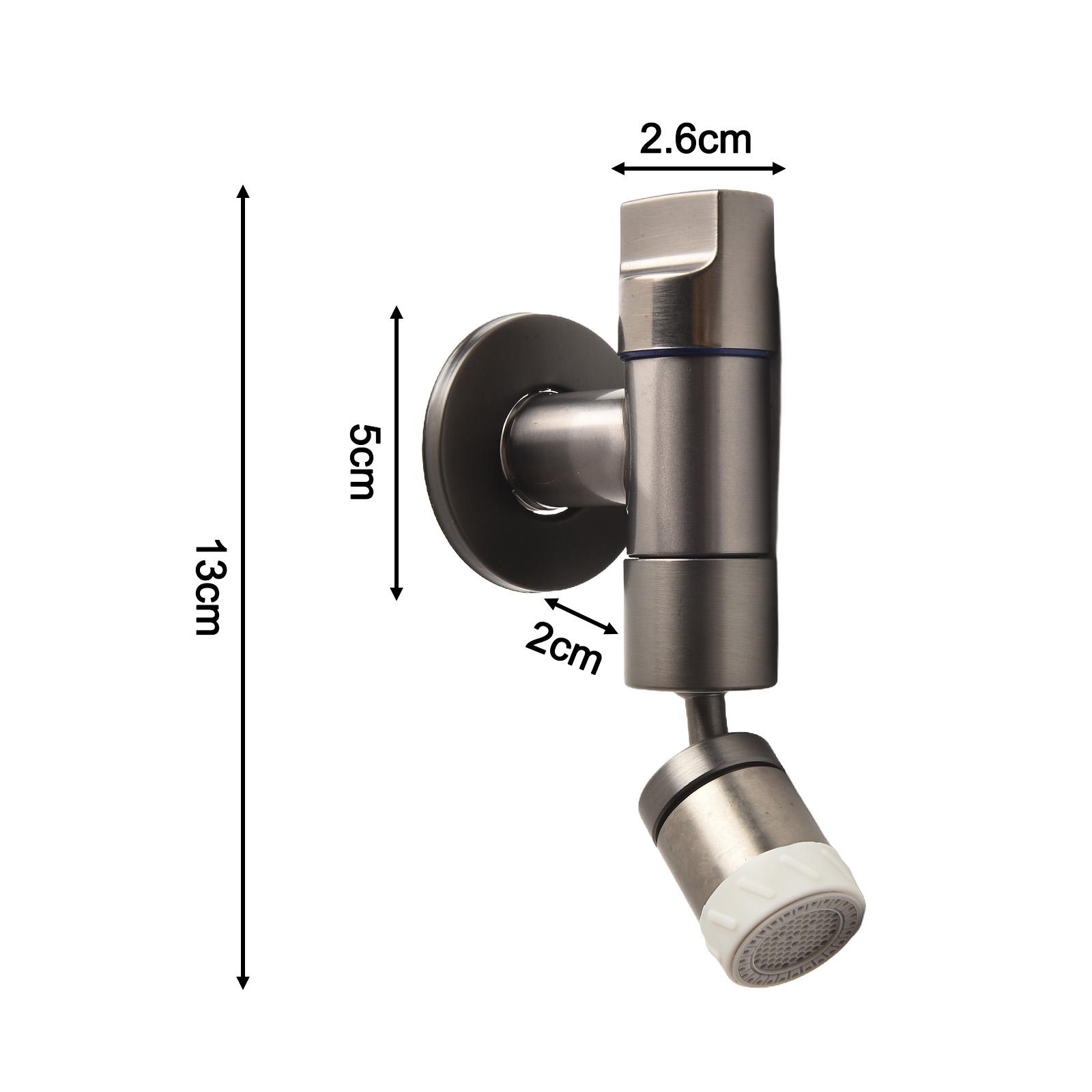 

Bathroom Sink Faucet 2-Modes 360 Degree Rotate Brass Corrosion-resistant G1/2 Water Inlet Port Silver/Black/Gray сірий колір