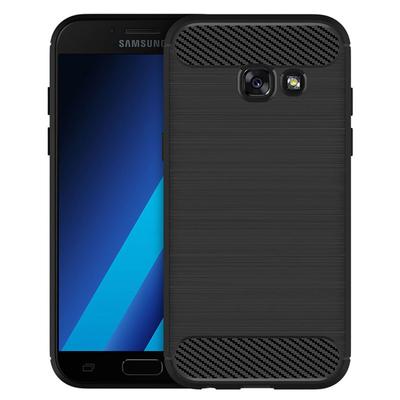 Matte Silikonhülle für Samsung A5 2017 Galaxy A5200 A520F, stoßfeste Kohlefaser-weiche rückseitige Abdeckung für Galaxy A5 2017 Handyhülle