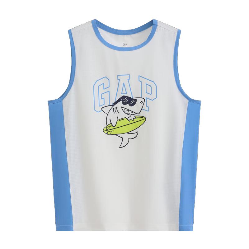 GAP Boys Quick Dry Logo Mesh Vest 160 cm (14-15 Years) белый