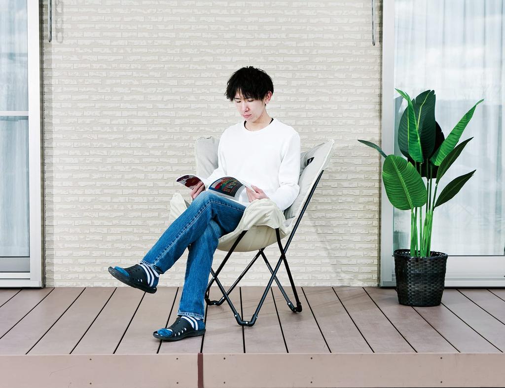 Takeda Corporation [Camping, Outdoor, Living] Beige 85 X 75 X 87cm Relaxation Chair YRC22-85BE