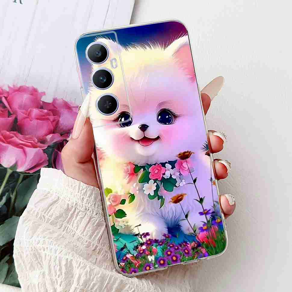 Für Realme C65 4G 2024 Hülle Weiche Silikon Bunte Schmetterling Hülle Für Realme C 65 C65 Fundas RMX3910 Vollständige Schutzhülle