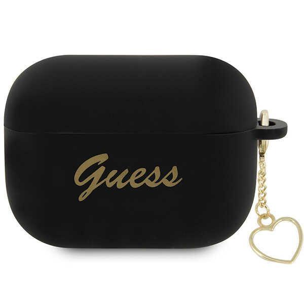 Etui do AirPods Pro 2 Guess Silicone Charm Heart Collection Czarne