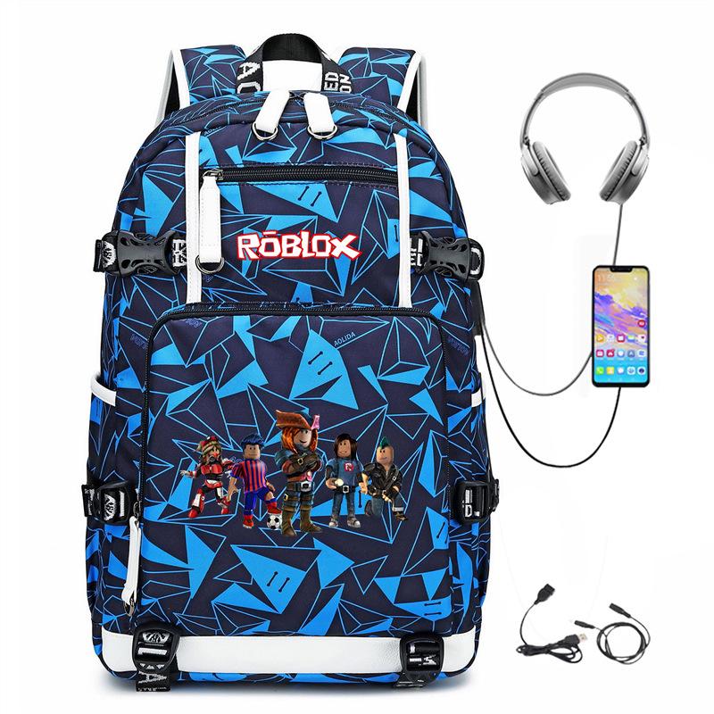 Cartoon Game Merchandise With Usb Hiking Bag College Students Outdoor Travel Large Capacity Backpack Bag