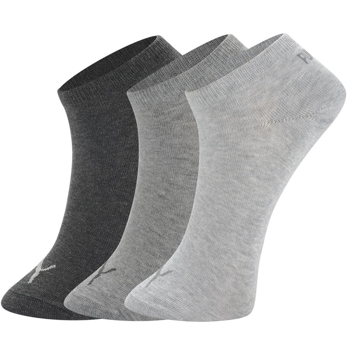 PUMA Ankle Socks Unisex 3 Pack Gray 171503002-008 35/38